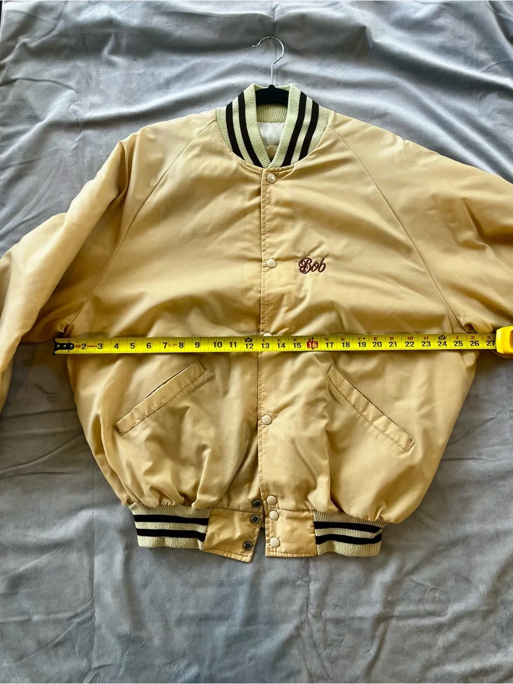 Vintage Red Wing Wildlife League Embroidered Bomber Jacket - Cream
